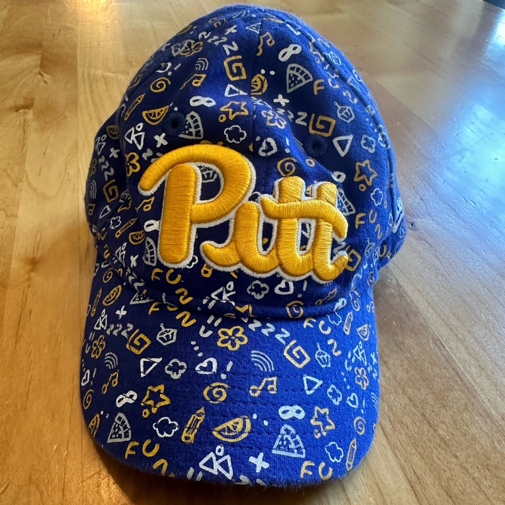 New Era Pitt Panthers Toddler Hat 9FORTY Blue Gold Patterned Embroidered Cap